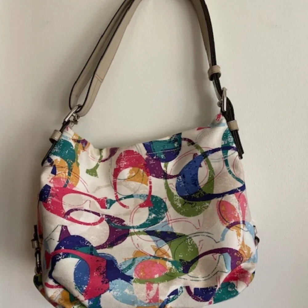 COACH Stamped Signature C Duffle Hobo Crossbody Shoulder Bag 31183E